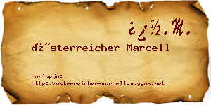Österreicher Marcell névjegykártya