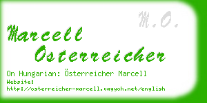 marcell osterreicher business card
